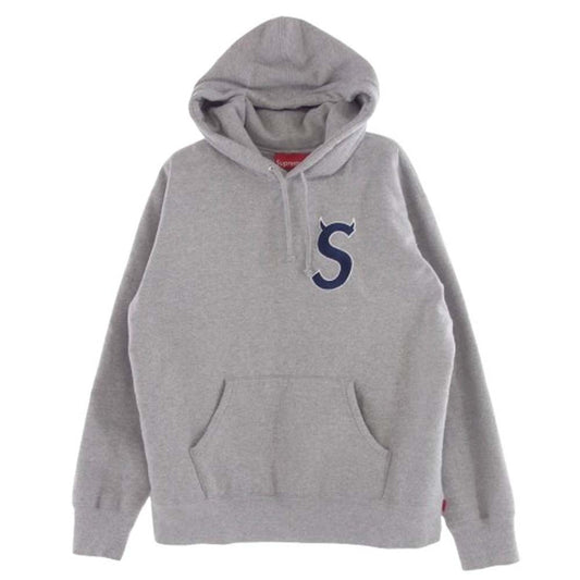 Supreme シュプリーム 22AW RN101837 CA38135 S Logo Hooded Sweatshirt エス ロゴ フーデッド スウェット シャツ デビル ツノ パーカー グレー系 S【中古】
