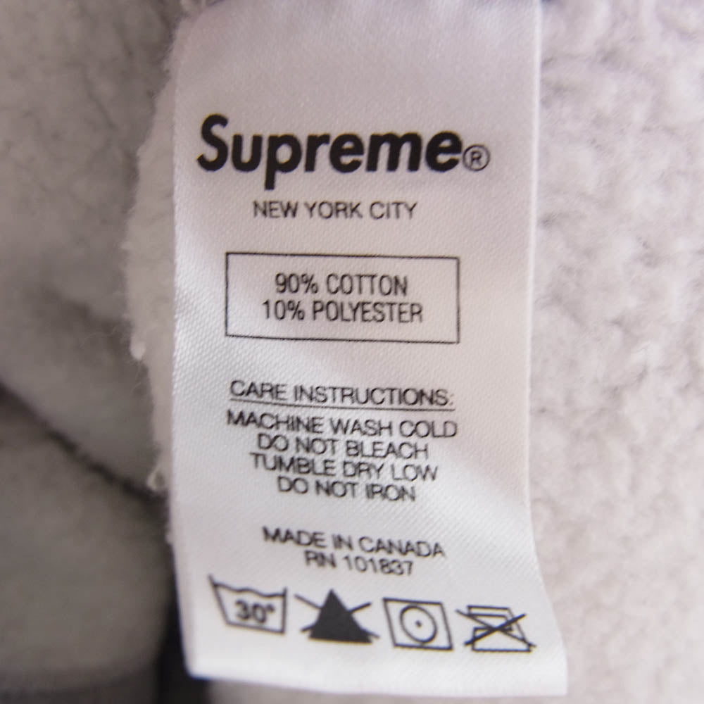 Supreme シュプリーム 20AW RN101837 CA38135 Cross Box Logo Hooded Sweatshirt クロス ボックスロゴ フーデッド スウェット シャツ プルオーバー パーカー グレー系 S【中古】