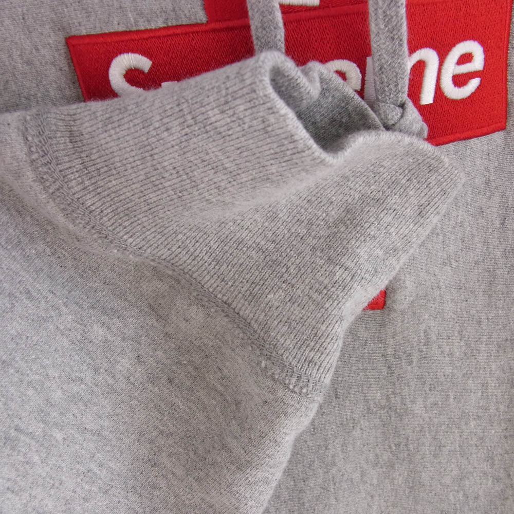 Supreme シュプリーム 20AW RN101837 CA38135 Cross Box Logo Hooded Sweatshirt クロス ボックスロゴ フーデッド スウェット シャツ プルオーバー パーカー グレー系 S【中古】