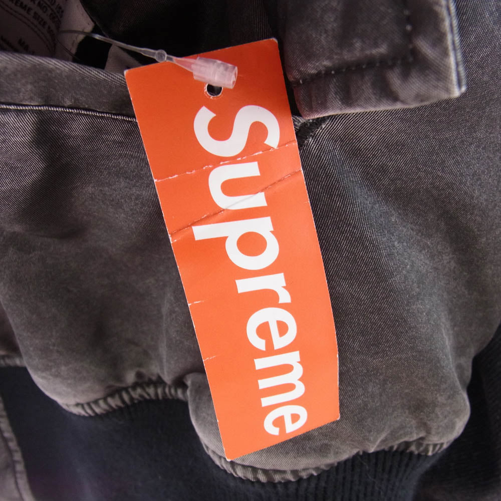 Supreme シュプリーム 23SS DENIM SLEEVE MA-1 デニム スリーブ ジャケット ブラック系 オレンジ系 L【中古】