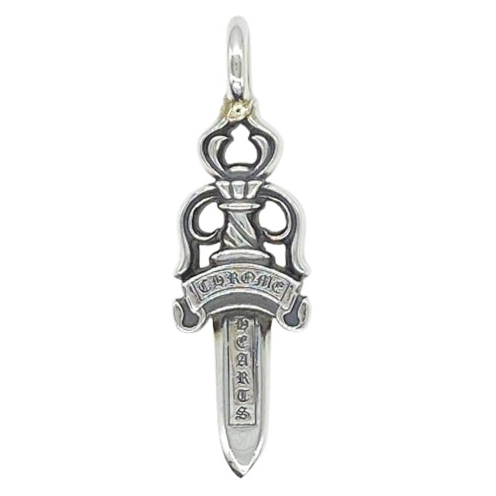 CHROME HEARTS クロムハーツ（原本有） DOUBLE DAGGER ダブル ダガー ペンダント トップ シルバー系【中古】