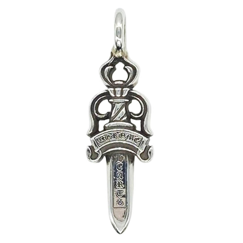 CHROME HEARTS クロムハーツ（原本有） DOUBLE DAGGER ダブル ダガー ペンダント トップ シルバー系【中古】