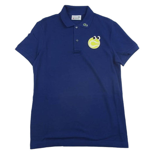 LACOSTE ラコステ Yazbukey ヤズブキー テニスボール ワニ 半袖 ポロシャツ ネイビー系 2【極上美品】【中古】