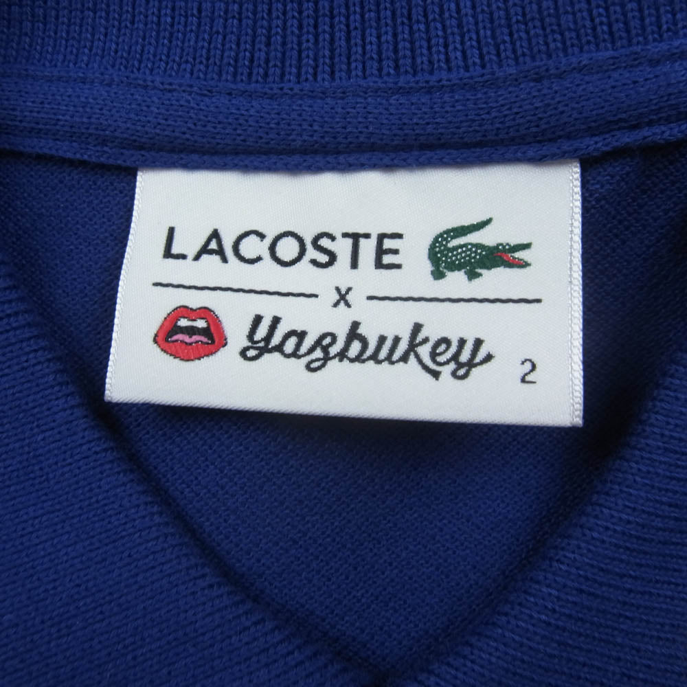 LACOSTE ラコステ Yazbukey ヤズブキー テニスボール ワニ 半袖 ポロシャツ ネイビー系 2【極上美品】【中古】