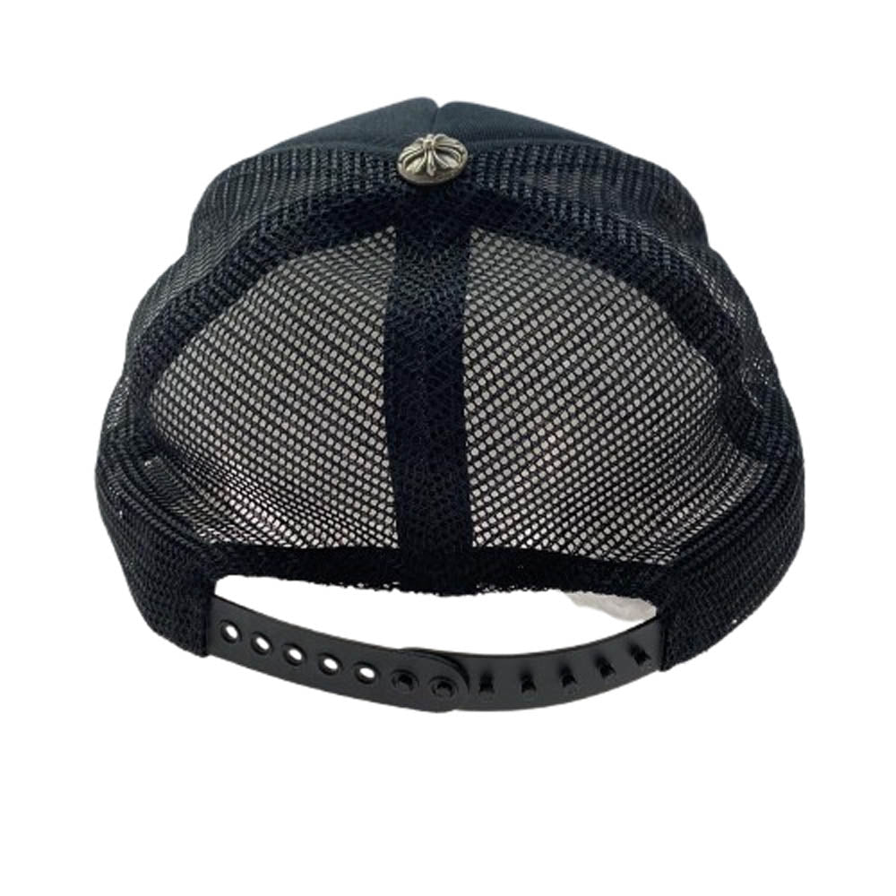 CHROME HEARTS クロムハーツ（原本無） 国内正規品 TRUCKER CAP クロスボール CH刺繍パッチ メッシュ トラッカーキャップ ブラック系【中古】