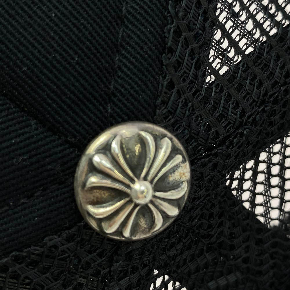 CHROME HEARTS クロムハーツ（原本無） 国内正規品 TRUCKER CAP クロスボール CH刺繍パッチ メッシュ トラッカーキャップ ブラック系【中古】