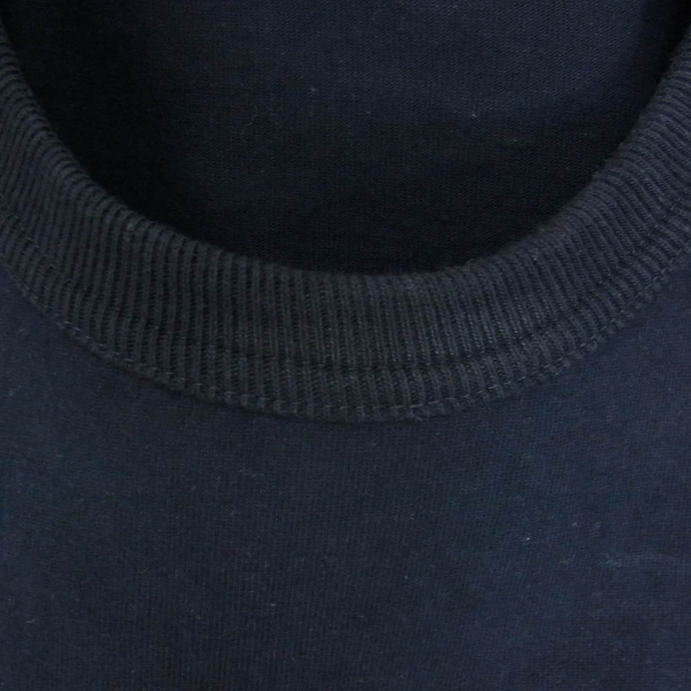 COMME des GARCONS HOMME コムデギャルソンオム AD2021 HI-T017 HOMMEプリント オムプリント クルーネック ヘビーウェイト ポケットデザイン 半袖 Tシャツ ネイビー系 S【中古】