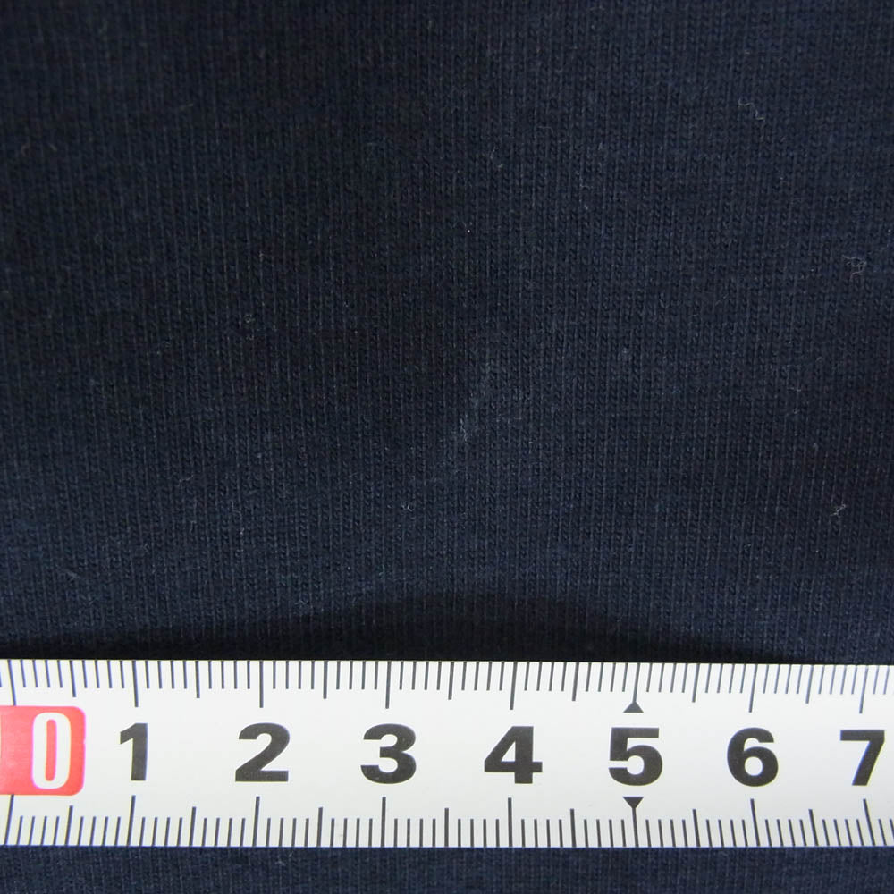 COMME des GARCONS HOMME コムデギャルソンオム AD2021 HI-T017 HOMMEプリント オムプリント クルーネック ヘビーウェイト ポケットデザイン 半袖 Tシャツ ネイビー系 S【中古】