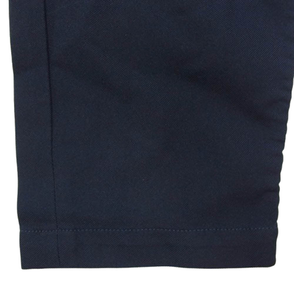 COMME des GARCONS HOMME DEUX コムデギャルソンオムドゥ 24SS AD2023 DM-P043 エステル加工糸 サージ製品染 ジップデザイン パンツ ネイビー系 XS【中古】