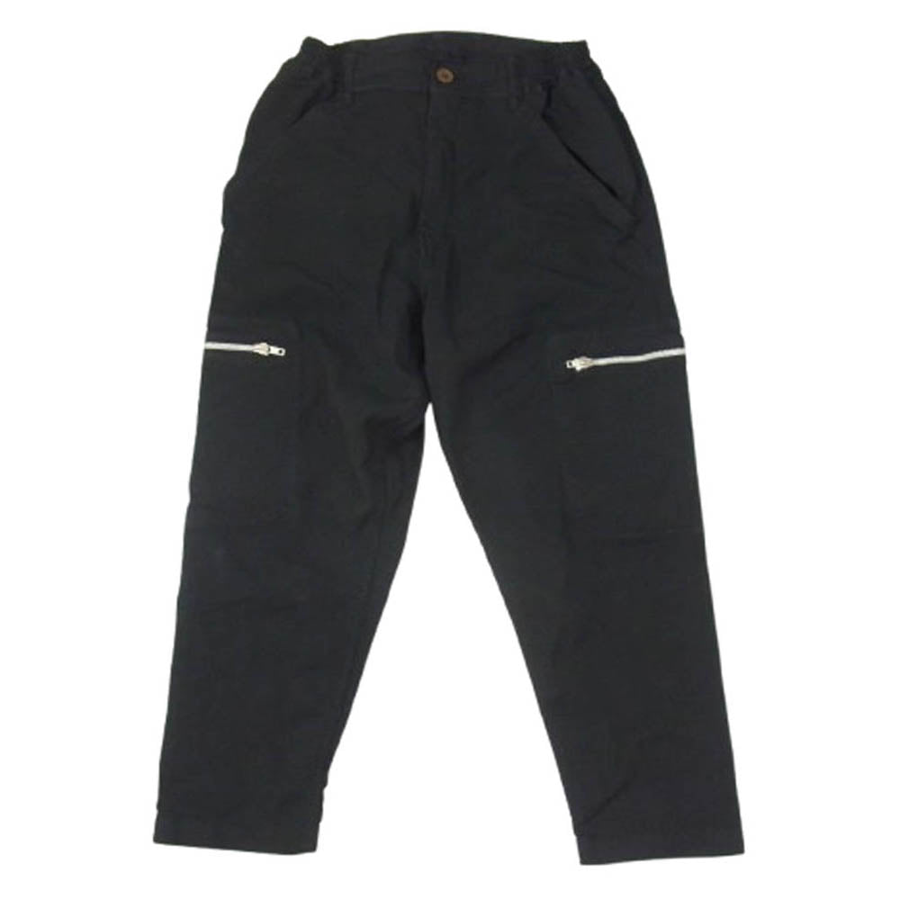 COMME des GARCONS HOMME DEUX コムデギャルソンオムドゥ 24SS AD2023 DM-P043 エステル加工糸 サージ製品染 ジップデザイン パンツ ブラック系 XS【中古】