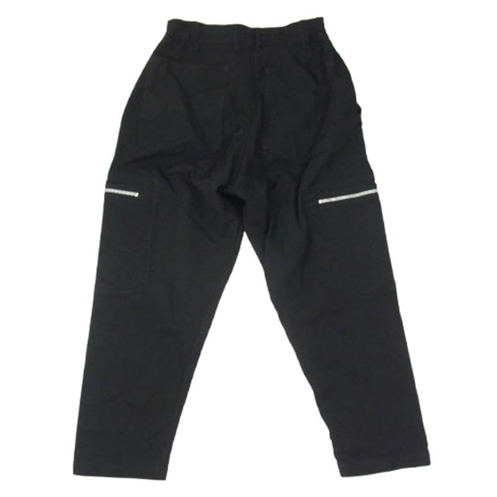 COMME des GARCONS HOMME DEUX コムデギャルソンオムドゥ 24SS AD2023 DM-P043 エステル加工糸 サージ製品染 ジップデザイン パンツ ブラック系 XS【中古】