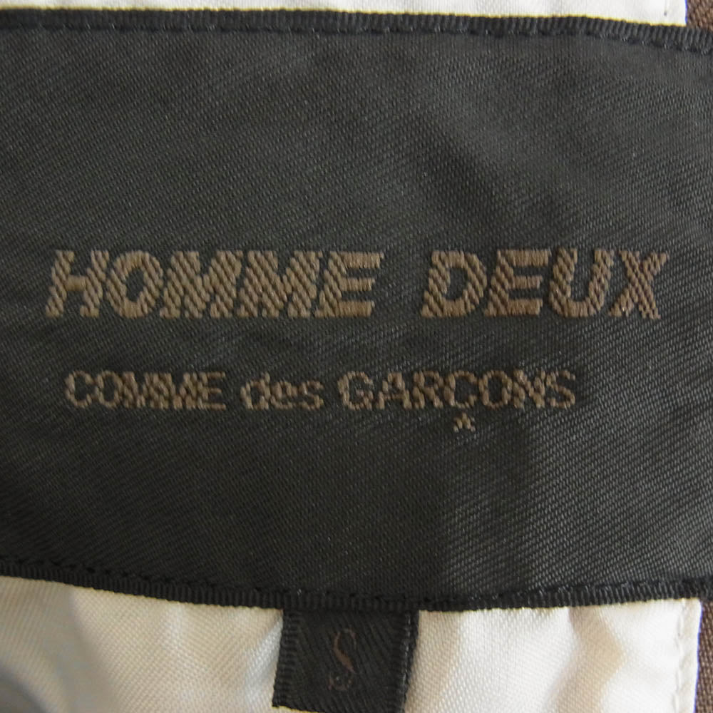 COMME des GARCONS HOMME DEUX コムデギャルソンオムドゥ AD2023 DM-J030 エステルカチオン染 ストライプ ジャケット ブラウン系 S【中古】