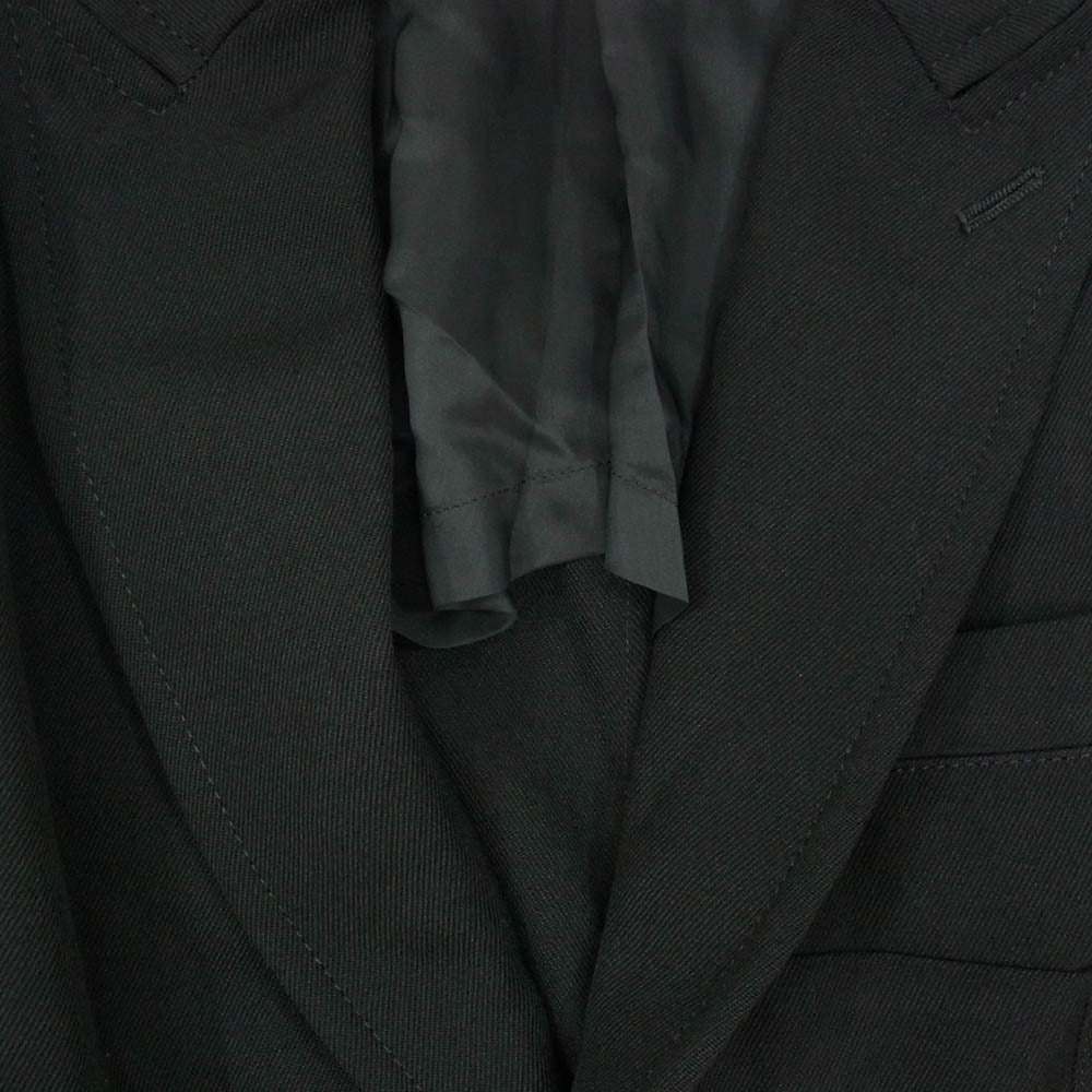 COMME des GARCONS コムデギャルソン 24SS FM-J002-S24 SHIRT シャツ ウール100％ ピークドラペル 2B テーラードジャケット ブラック系 M【極上美品】【中古】