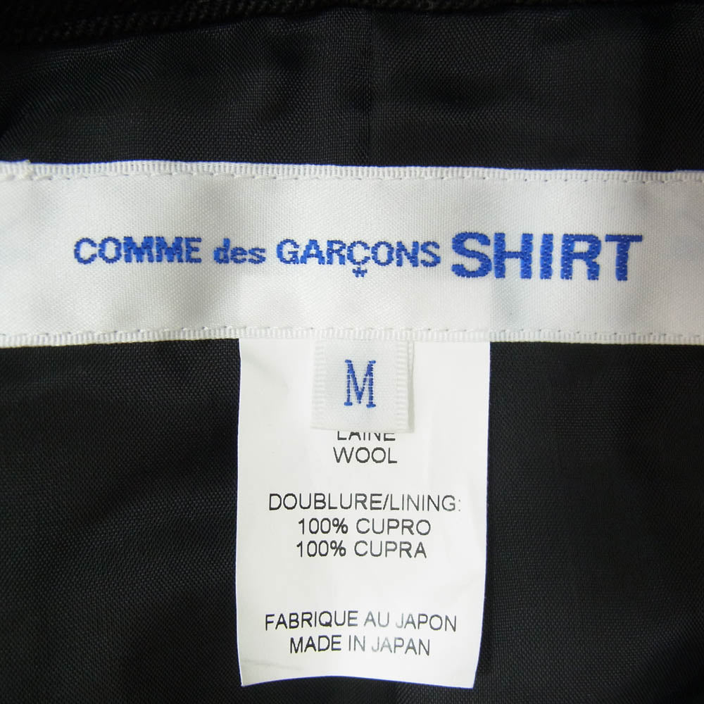 COMME des GARCONS コムデギャルソン 24SS FM-J002-S24 SHIRT シャツ ウール100％ ピークドラペル 2B テーラードジャケット ブラック系 M【極上美品】【中古】