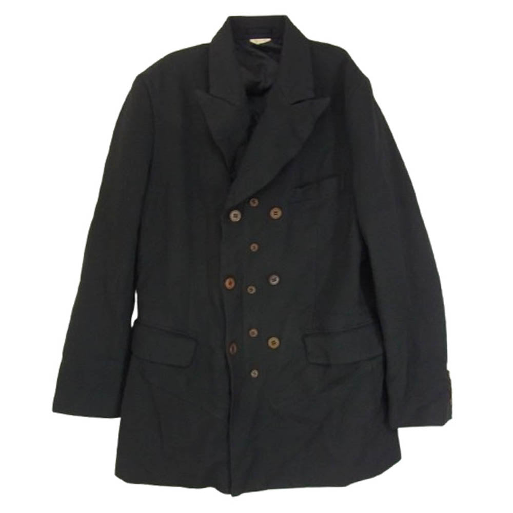 COMME des GARCONS HOMME DEUX コムデギャルソンオムドゥ 25SS AD2024 DO-J038 エステルサージ製品染加工 ダブルブレスト ジャケット ブラック系 M【中古】