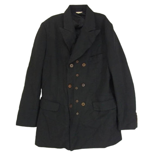 COMME des GARCONS HOMME DEUX コムデギャルソンオムドゥ 25SS AD2024 DO-J038 エステルサージ製品染加工 ダブルブレスト ジャケット ブラック系 M【中古】