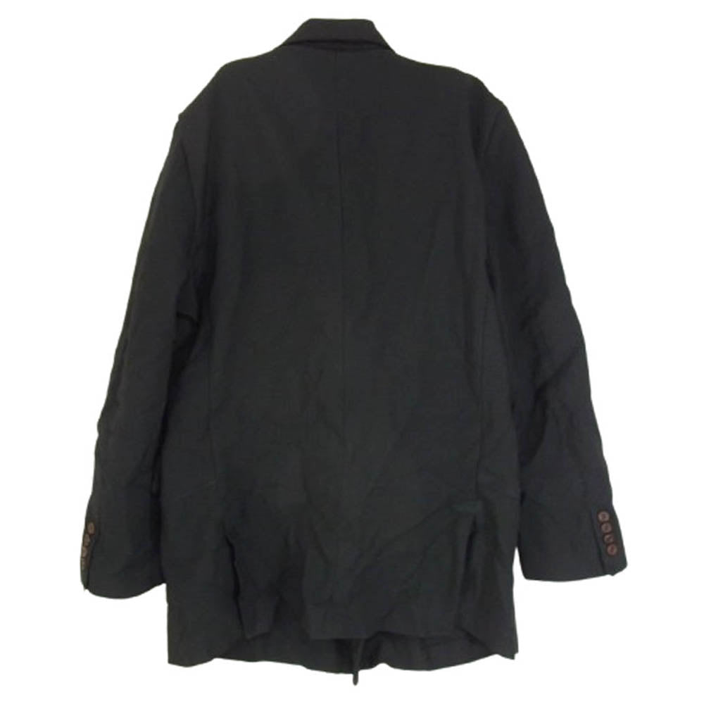 COMME des GARCONS HOMME DEUX コムデギャルソンオムドゥ 25SS AD2024 DO-J038 エステルサージ製品染加工 ダブルブレスト ジャケット ブラック系 M【中古】