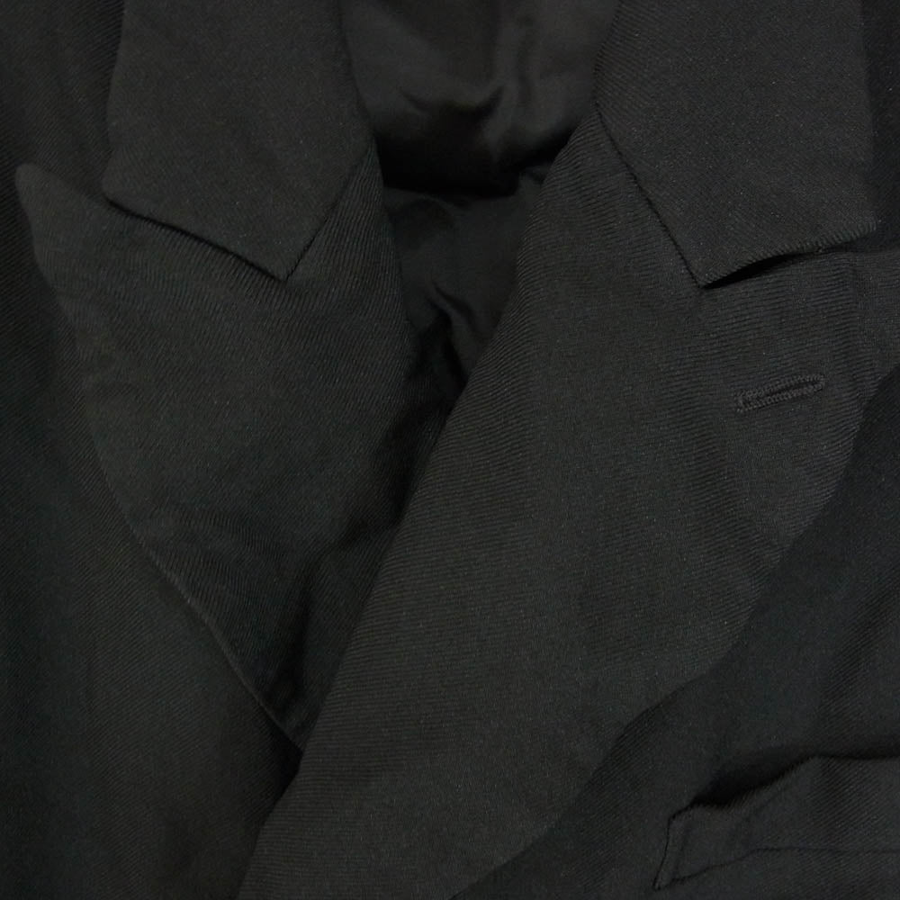 COMME des GARCONS HOMME DEUX コムデギャルソンオムドゥ 25SS AD2024 DO-J038 エステルサージ製品染加工 ダブルブレスト ジャケット ブラック系 M【中古】
