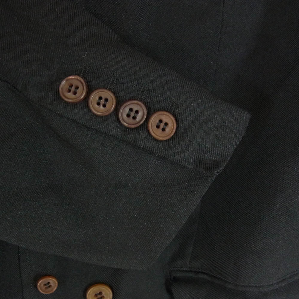 COMME des GARCONS HOMME DEUX コムデギャルソンオムドゥ 25SS AD2024 DO-J038 エステルサージ製品染加工 ダブルブレスト ジャケット ブラック系 M【中古】