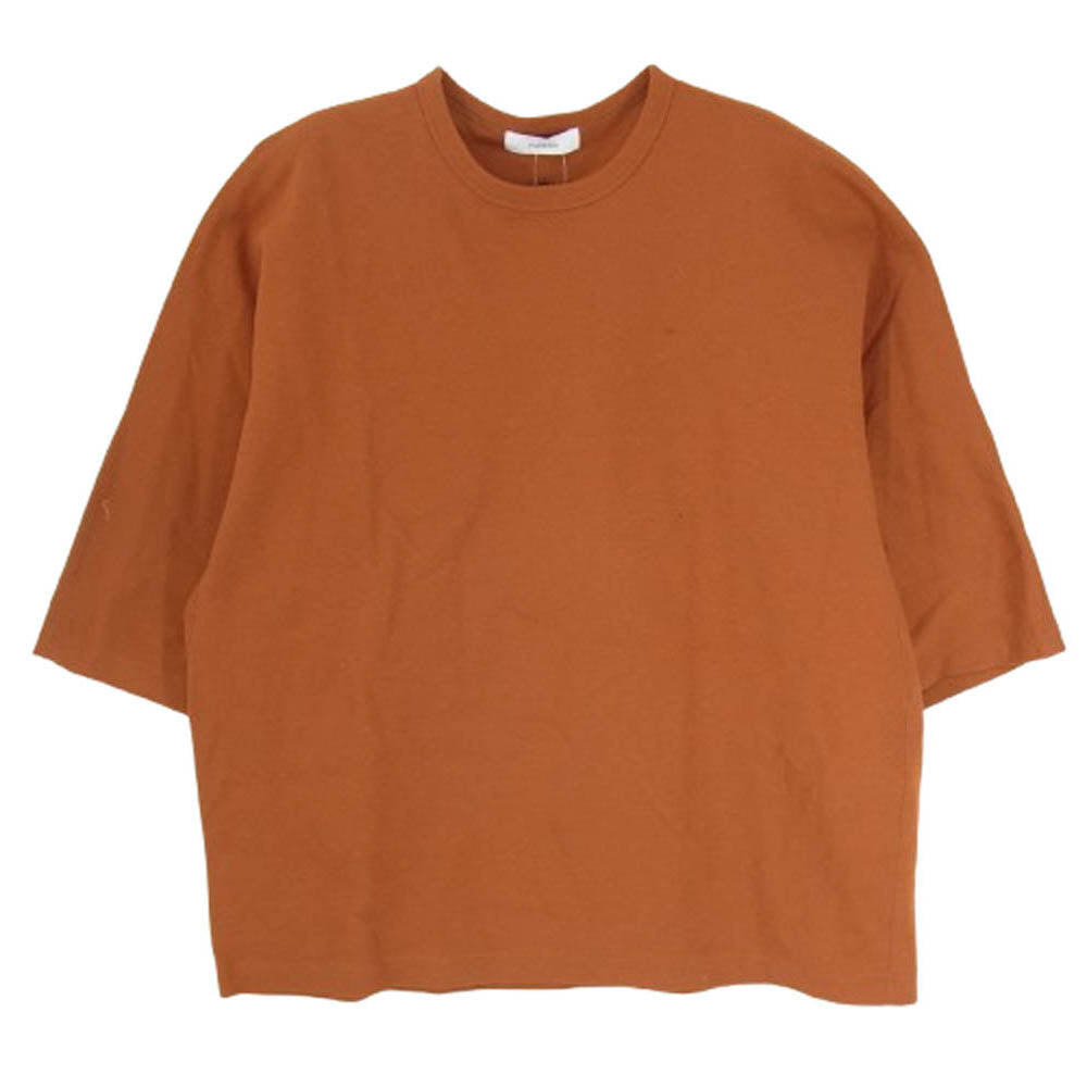 ニューターム 002TT-022S Yoke Sleeve TEE ロゴ刺繍 ビッグ 半袖 Tシャツ バーガンディー系 M【中古】