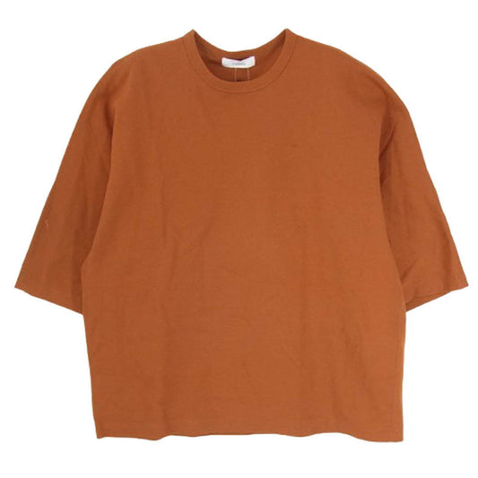 ニューターム 002TT-022S Yoke Sleeve TEE ロゴ刺繍 ビッグ 半袖 Tシャツ バーガンディー系 M【中古】