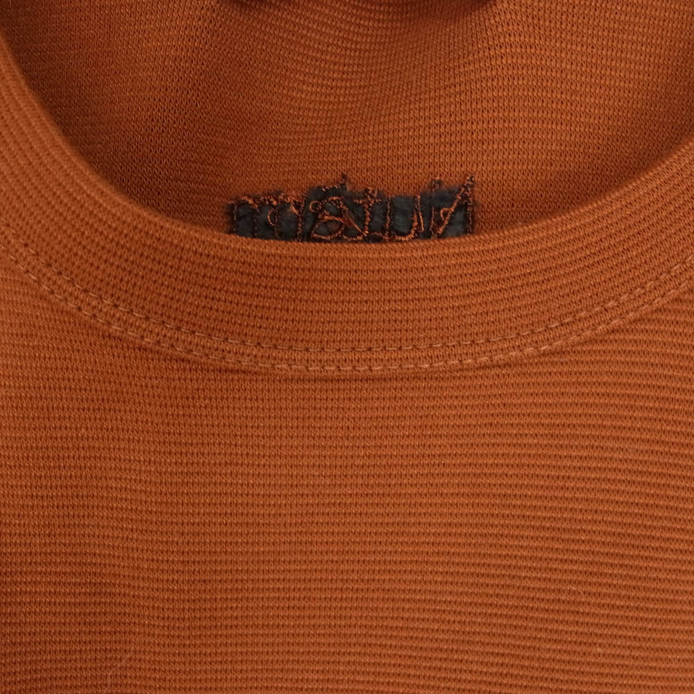 ニューターム 002TT-022S Yoke Sleeve TEE ロゴ刺繍 ビッグ 半袖 Tシャツ バーガンディー系 M【中古】