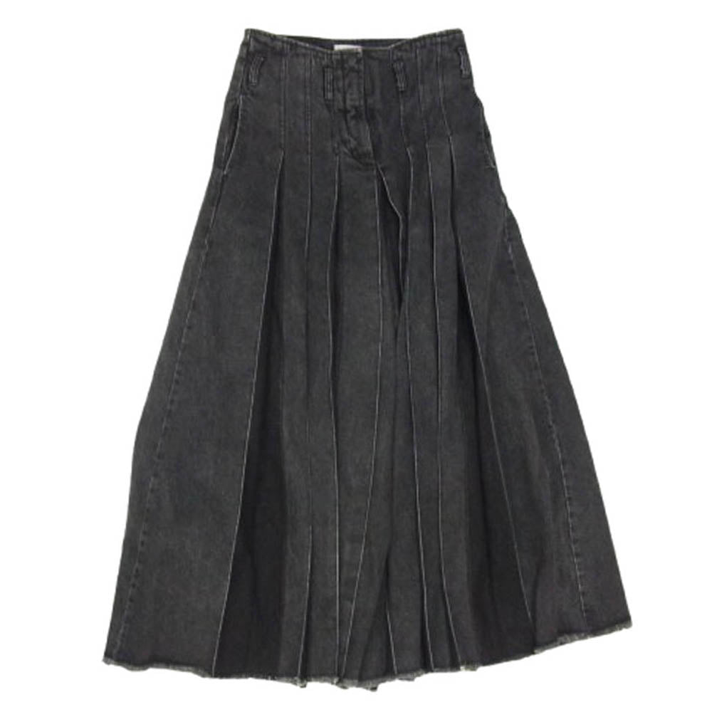 カナメ ワイド スケバン デニム パンツ ブラック系 L【中古】