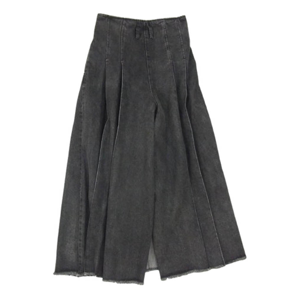 カナメ ワイド スケバン デニム パンツ ブラック系 L【中古】