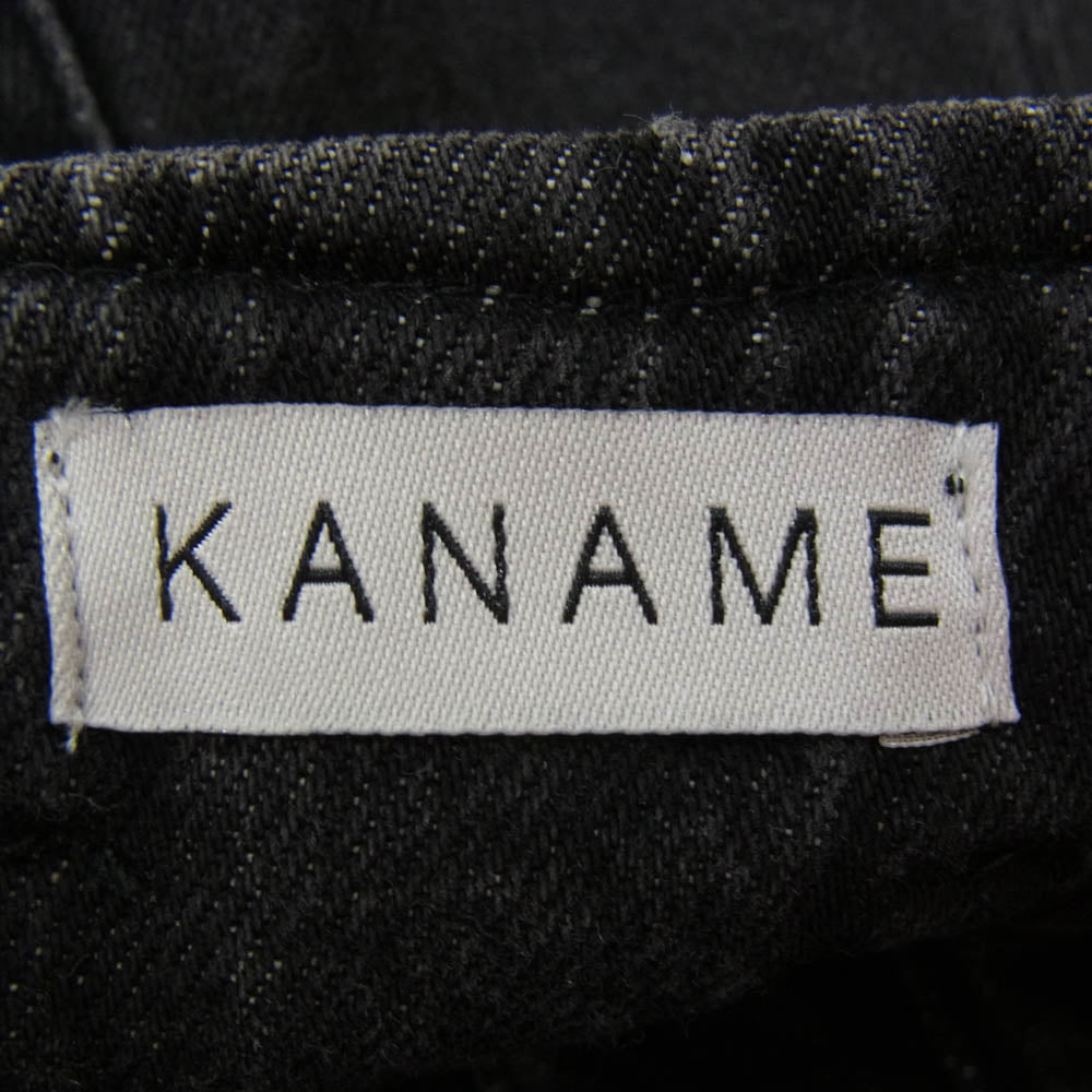 カナメ ワイド スケバン デニム パンツ ブラック系 L【中古】