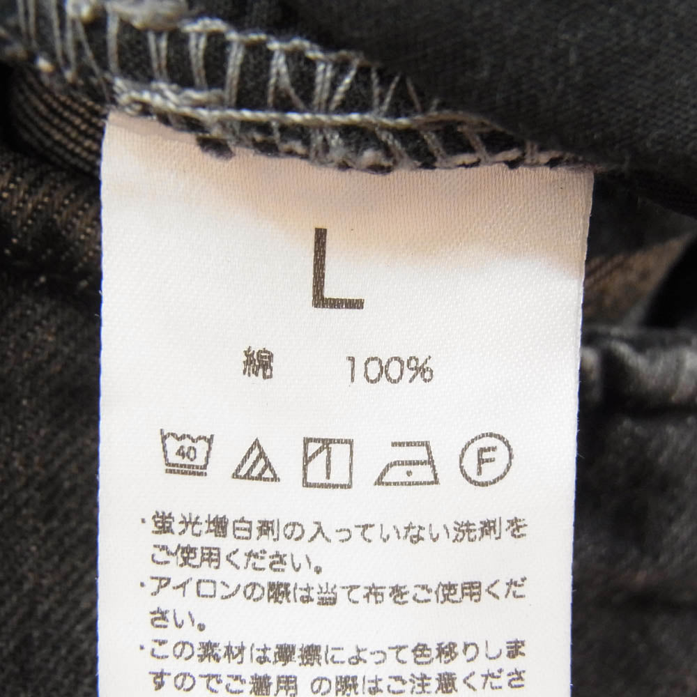 カナメ ワイド スケバン デニム パンツ ブラック系 L【中古】