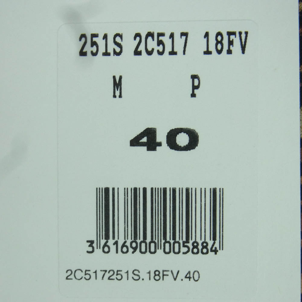 CELINE セリーヌ 22AW 2C517251S Hedi Slimane エディスリマン レオパード 半袖 シャツ ブラウン系 ブラック系 40【極上美品】【中古】