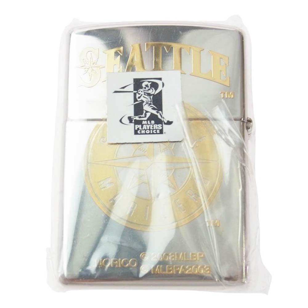 ZIPPO ジッポ 2003年製 Seattle Mariners シアトルマリナーズ 51 ICHIRO イチロー ZIPPO ジッポライター シルバー系【新古品】【未使用】【中古】