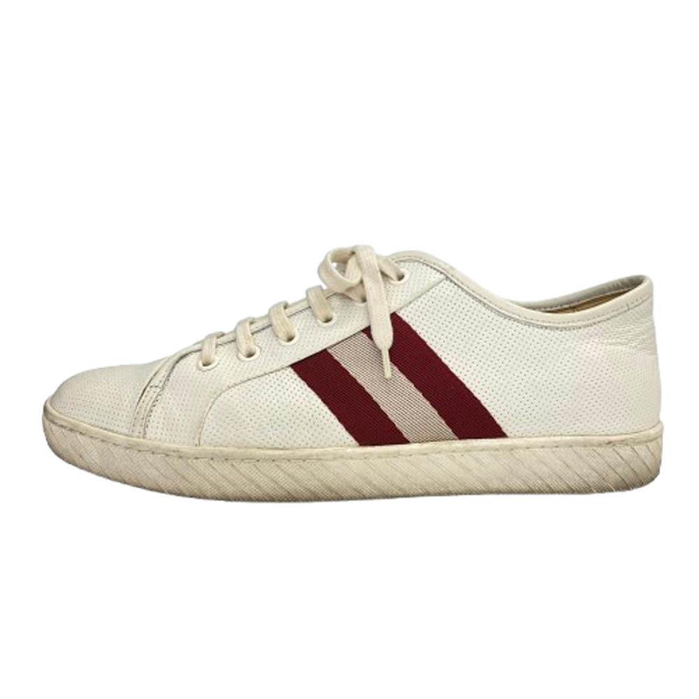 BALLY バリー サイドライン レザー スニーカー ベージュ系 7E【中古】