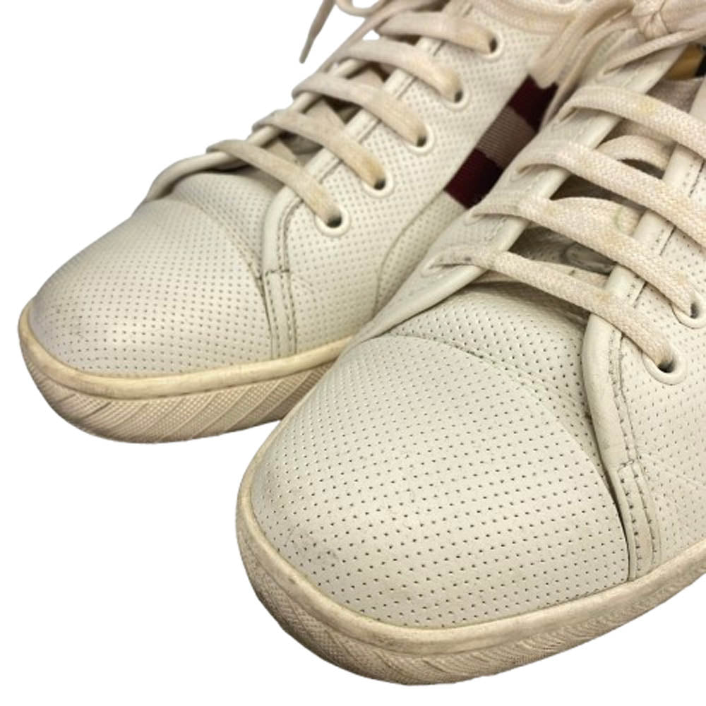 BALLY バリー サイドライン レザー スニーカー ベージュ系 7E【中古】