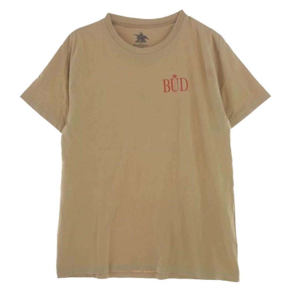 バドワイザー バックロゴ プリント Tシャツ ベージュ ベージュ系 L【中古】