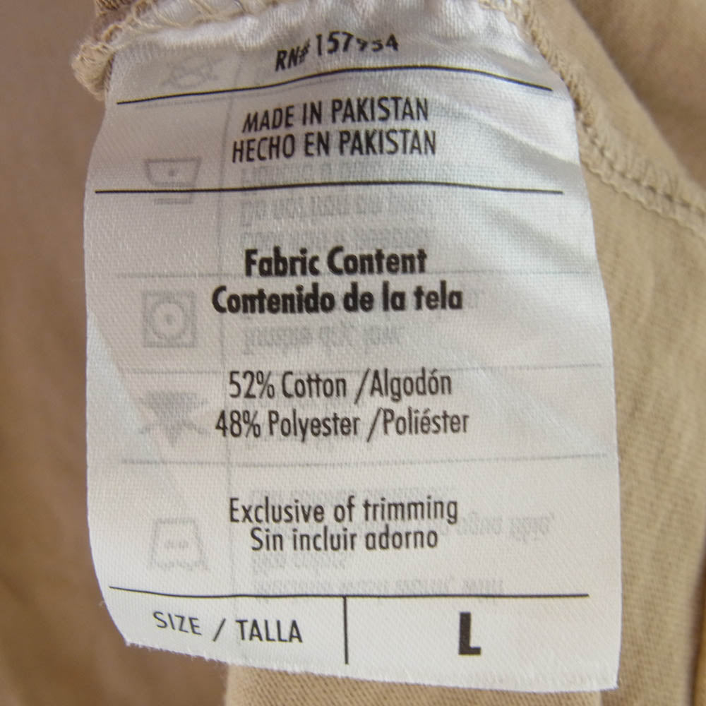 バドワイザー バックロゴ プリント Tシャツ ベージュ ベージュ系 L【中古】