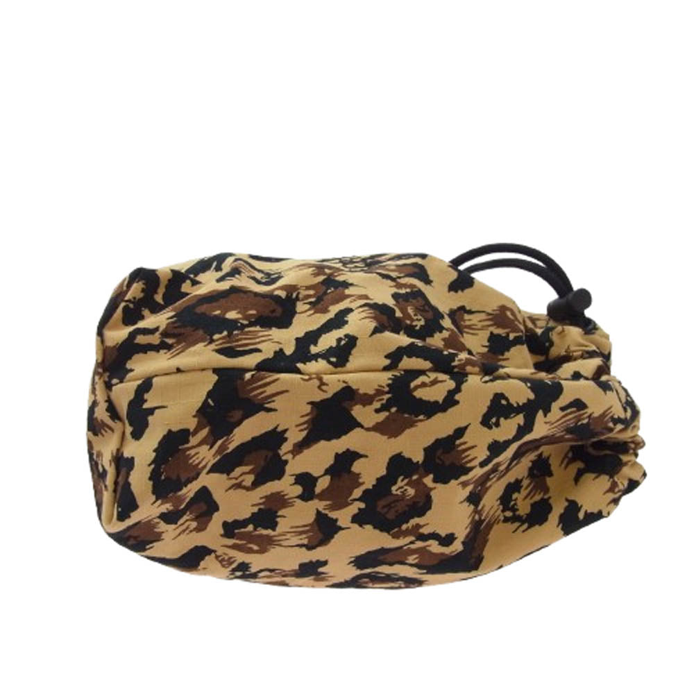WACKO MARIA ワコマリア 25SS-WMA-BG08 LEOPARD DRAWSTRING BAG レオパード ポーチ ベージュ系【中古】