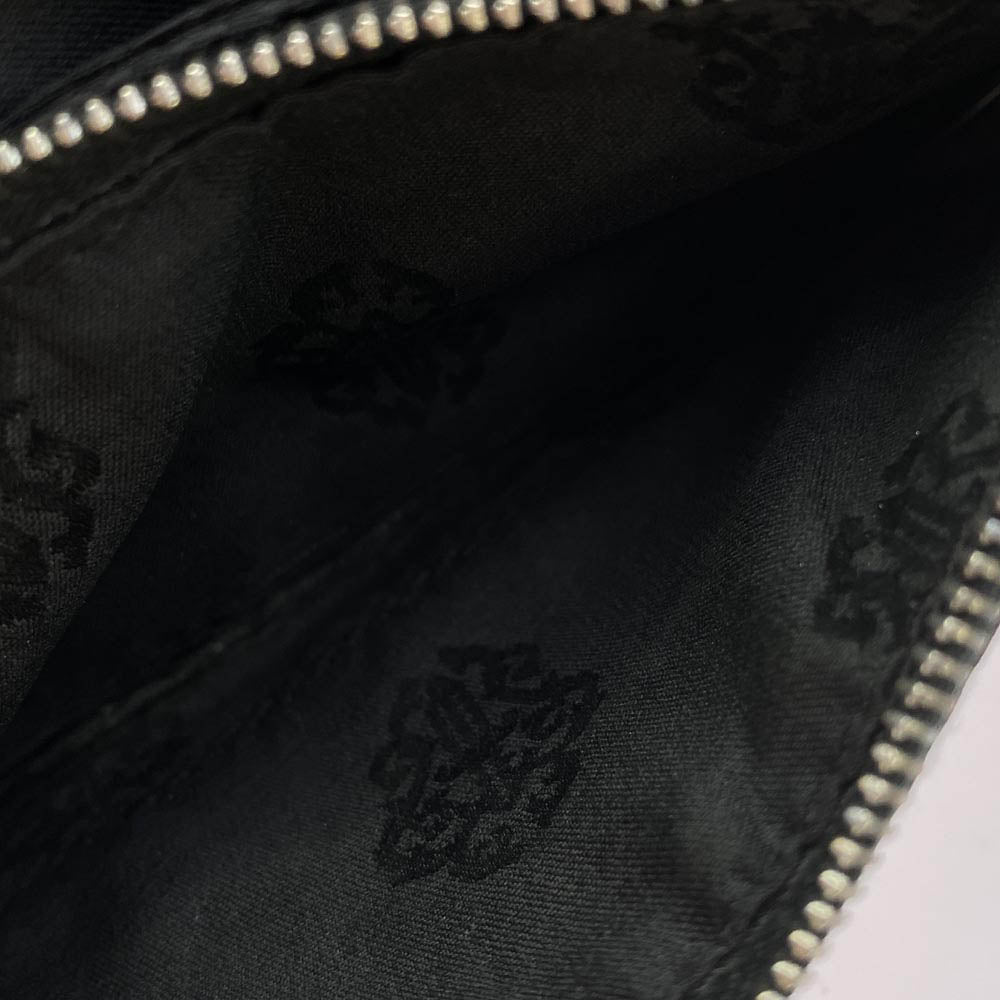 CHROME HEARTS クロムハーツ（原本無） 2ZIP 2ジップ クロスボールボタンナイロンウォレット ブラック系【中古】
