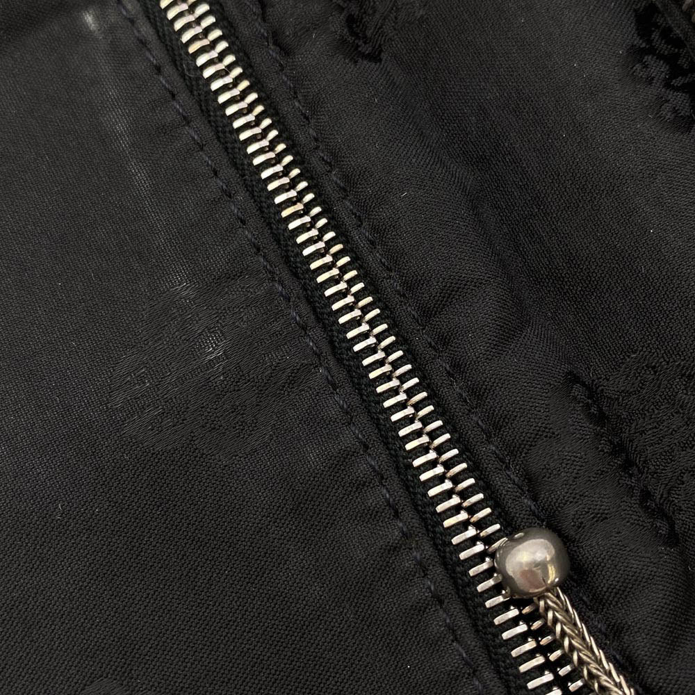 CHROME HEARTS クロムハーツ（原本無） 2ZIP 2ジップ クロスボールボタンナイロンウォレット ブラック系【中古】