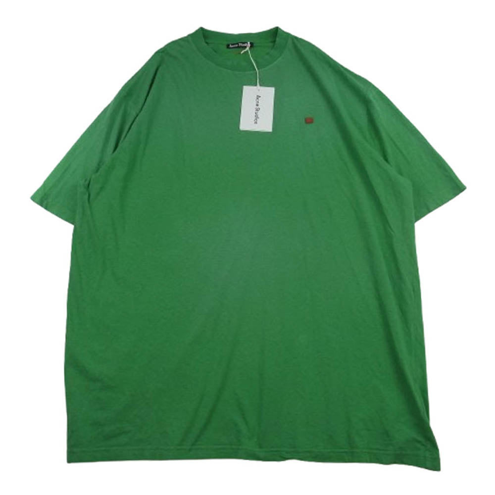 ACNE STUDIOS アクネストゥディオズ FA-UX-TSHI000079 OVERSIZED T-SHIRT フェイスパッチ オーバーサイズ Tシャツ 半袖カットソー グリーン系 L/XL【中古】