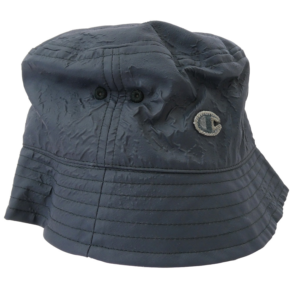 Rick Owens リックオウエンス CM21S0022-805406 × Champion チャンピオン GILLLINGAN HAT NYLON ナイロン バケットハット 帽子 ブラック系 XL【中古】