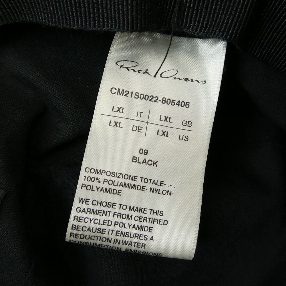 Rick Owens リックオウエンス CM21S0022-805406 × Champion チャンピオン GILLLINGAN HAT NYLON ナイロン バケットハット 帽子 ブラック系 XL【中古】