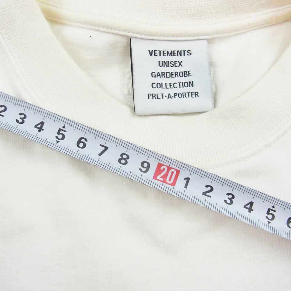VETEMENTS ヴェトモン 21SS UE51TR760W スウィートロゴオーバーサイズ Tシャツ 半袖カットソー ホワイト系 S【中古】