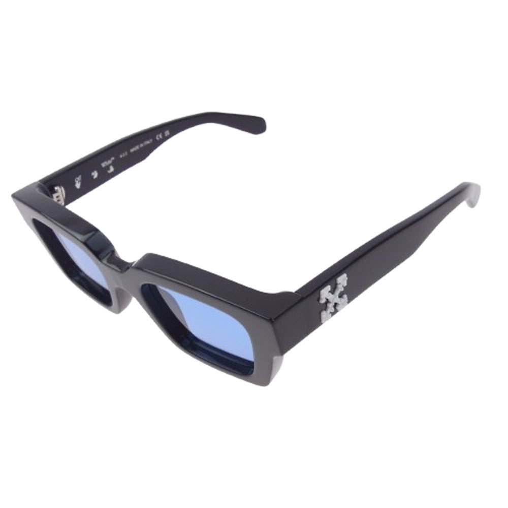 OFF-WHITE オフホワイト 21AW OERI008 1045 Prescription Virgil Sunglasses スクエア カラーレンズ サングラス アイウェア ブラック系 50□22-145【中古】