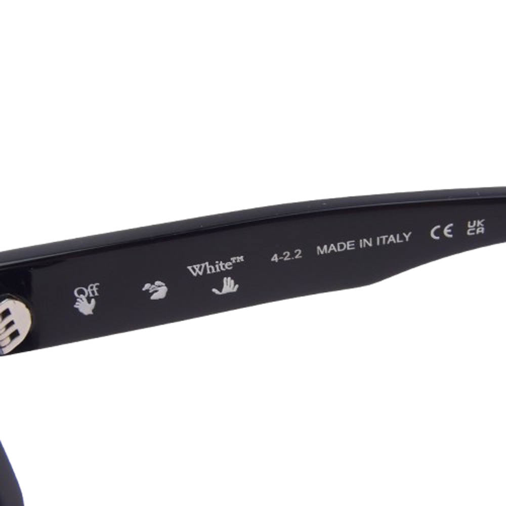 OFF-WHITE オフホワイト 21AW OERI008 1045 Prescription Virgil Sunglasses スクエア カラーレンズ サングラス アイウェア ブラック系 50□22-145【中古】