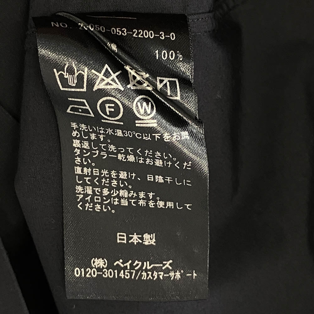 レショップ 21-050-053-2170-1-0 WIDE Reguler Shirts ブロードシャツ コットン 長袖 シャツ ネイビー系 2【中古】