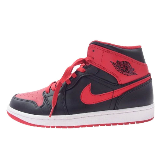 NIKE ナイキ DQ8426-060 Air Jordan 1 Mid Bred Toe エア ジョーダン 1 ミッド ブレッドトゥ ブラック系 レッド系 26.5cm【中古】