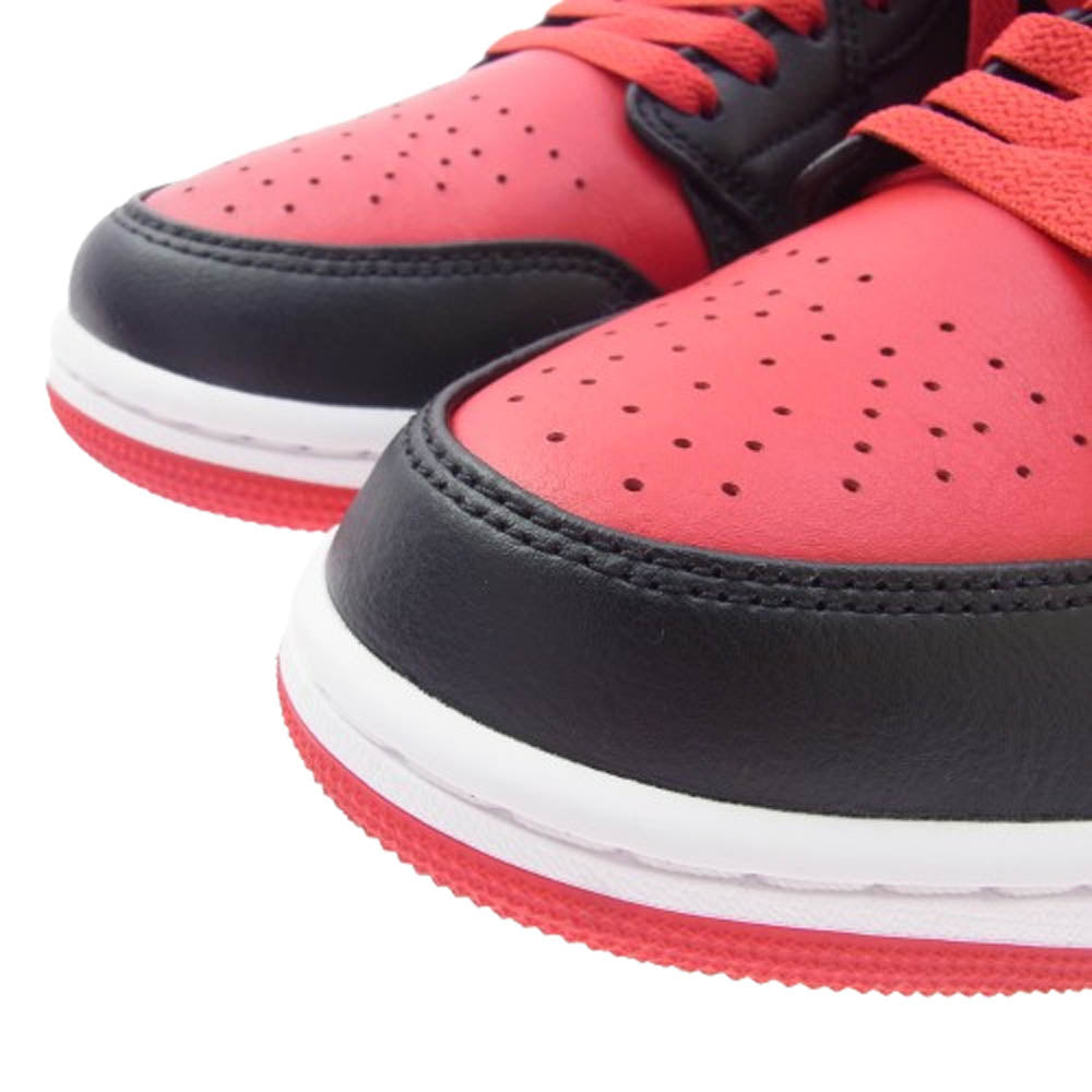NIKE ナイキ DQ8426-060 Air Jordan 1 Mid Bred Toe エア ジョーダン 1 ミッド ブレッドトゥ ブラック系 レッド系 26.5cm【中古】