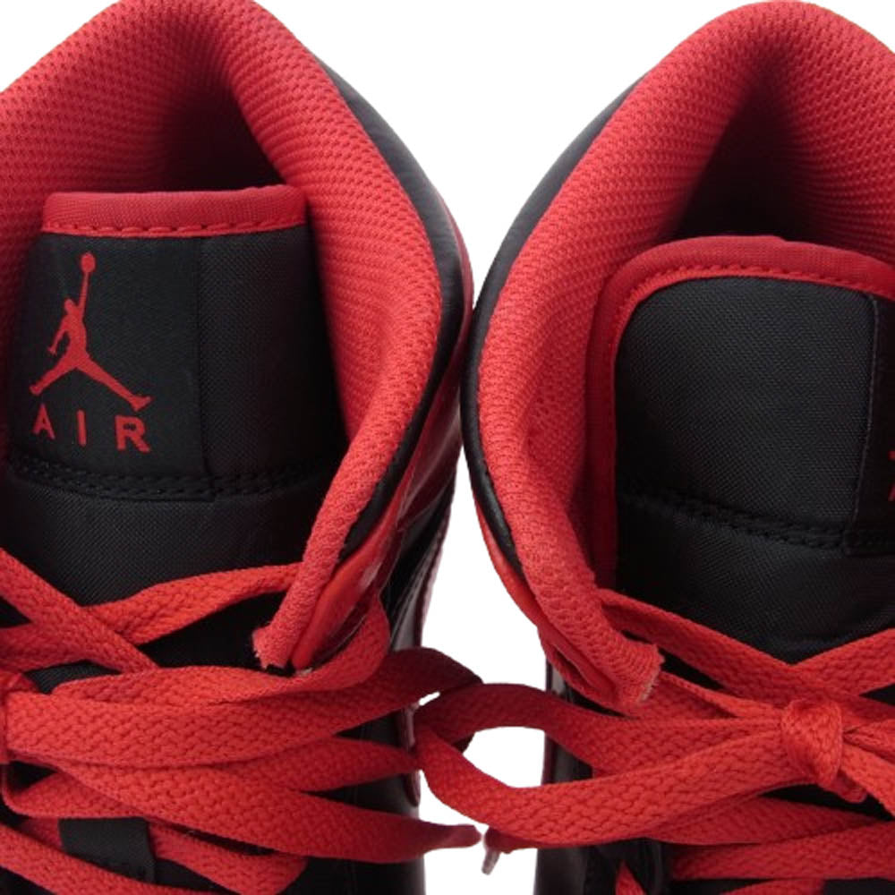 NIKE ナイキ DQ8426-060 Air Jordan 1 Mid Bred Toe エア ジョーダン 1 ミッド ブレッドトゥ ブラック系 レッド系 26.5cm【中古】