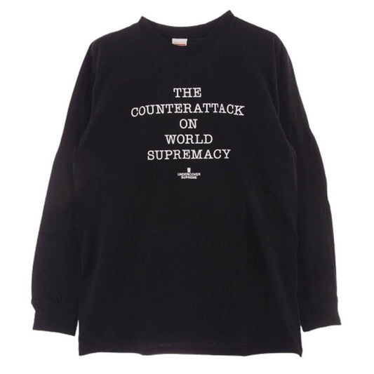 Supreme シュプリーム 18SS × UNDERCOVER Public Enemy Counterattack L/S Tee アンダーカバー パブリック・エナミー ロングスリーブ Tシャツ 長袖 カットソー ブラック系 M【極上美品】【中古】